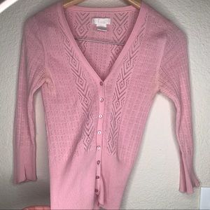 Pink knit top/cardigan